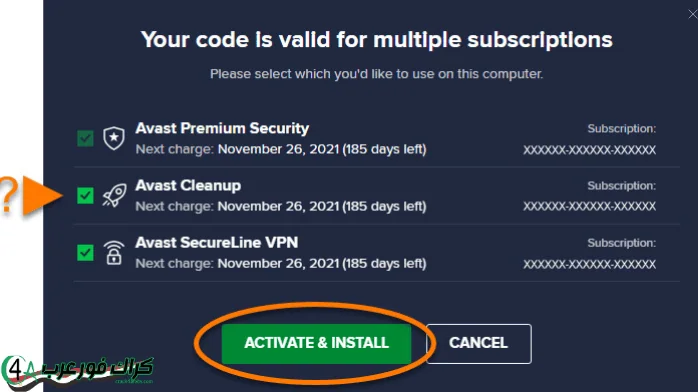 مفتاح تفعيل افاست Avast إلى عام 2050